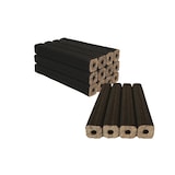 thumbnail of PINI Kay 10 kg eiken houtbriketten 33 cm lang vierkant met trekgat hardhoutbriketten brandhout houtbriketten eiken open haard kachel barbecue