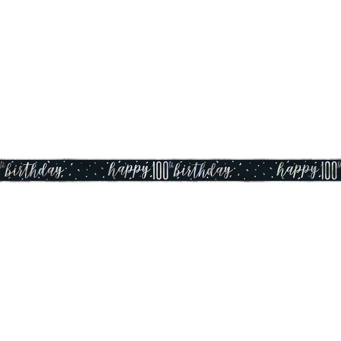 Banner schwarz & silber Zahl 100