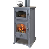 thumbnail of Kaminofen mit Backfach und Herdplatte Cucina grau - 9,7kW