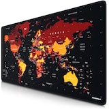thumbnail of Titanwolf Gaming Mauspad XXL, glattes Stoffgewebe, Speed Mousepad 900 x 400mm große Fläche, Weltkarte rot