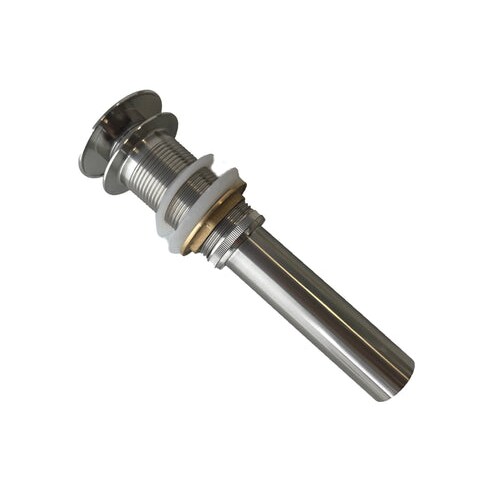 Piletta clip clap effetto acciaio inox satinato senza troppo pieno