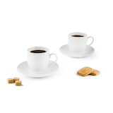 thumbnail of Excelsa set de 6 tazas de café con platillos Simple White porcelana 10 cl blanco