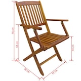 thumbnail of Ensemble à manger d extérieur pliable 9pcs Bois d acacia solide