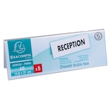 thumbnail of EXACOMPTA Portanome da tavolo per formato A5, cod. 85358D in PMMA (acrilico) alta trasparenza, resistente ai raggi UV. Confezione da 10 pezzi.