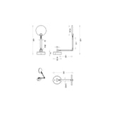 thumbnail of Regina - Lámpara de pared redonda ajustable Fabas Luce - Aplique LED regulable de 9 W con CCT (3000 K, 4000 K, 5000 K, 6000 K) - Negro