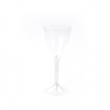 thumbnail of Sovie Tableware Wein- und Wassergläser mit Stiel aus Plastik (PS), Perlmutt-Weiss,180cc, 6 Stück - Einweg