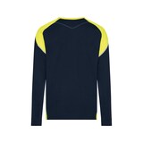 thumbnail of DASSY® Tacoma Langarm T-Shirt Handwerker, Logix, Reflexdetails nachtblau/neongelb 3XL