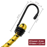 thumbnail of MONZANA® 12x Spanngummi Set Metallhaken 4 Größen 30-95 cm Gepäckspanner Expander