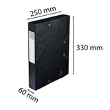 thumbnail of Exacompta - Réf. 16016H - 10 boites de classement Cartobox Dos 60mm Carte lustrée - A4 - Noir