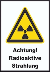 thumbnail of Achtung Radioaktive Strahlung A0 (841x1189mm) Schild