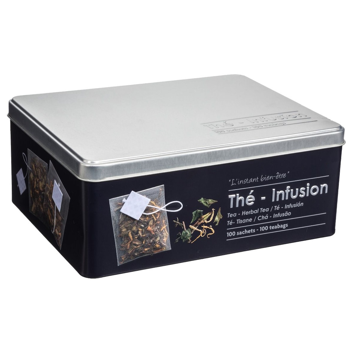 FIVE - Caja de Almacenamiento para Té e Infusiones 21x16,5x8,5cm