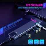 thumbnail of TOJ Hub USB C 8 in 1 - HDMI 4K - Adattatore Ethernet 100 MB/s - USB 3.0 - Lettore di Schede Micro SD / SD