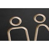 thumbnail of Europel Pictograma de banheiro masculino/feminino, preto, Pacote de 10 unidades, 421035