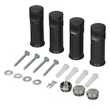 thumbnail of Elektrischer Badheizkörper mit Heizstab 900W 400x1200 mm Anthrazit gerade mit Seitenanschluss LuxeBath