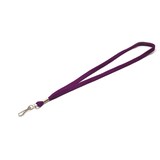 thumbnail of Cordon tube 12 mm avec mousqueton métal - Violet (lot de 100)