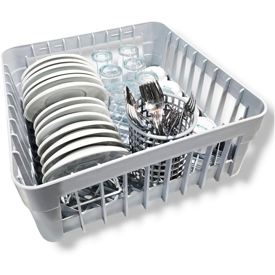 Cesta vasos lavavajillas 35X35 + Soporte platillos + Cubilete para cubiertos
