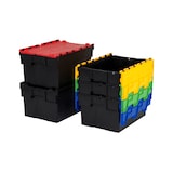 thumbnail of Bac navette gerbable et emboîtable noir 63L - 60 x 40 x 36,5cm PROVOST