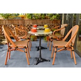 thumbnail of SIT Möbel Bistrotafel rond | wit marmeren blad met chromen onderstel | zwart gietijzeren frame | B 57 x D 57 x H 71 cm | 09996-11 | Serie THIS & THAT