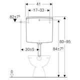 thumbnail of Geberit Aufputz-Spülkasten AP140 2-Mengen-Spülung Weiß, tief-/halbhochhängend