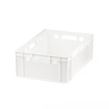 thumbnail of 4 Stück Weiß E2 Kisten 600x400x200 mm Fleischkasten Lagerkiste Metzgerkiste mit 4 grauen Deckeln