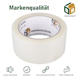 thumbnail of 36 x Klebeband (4,8 cm x 66 m) transparent Packband Paketband Kleberolle leise abrollend klebstark BB-Verpackungen PP28