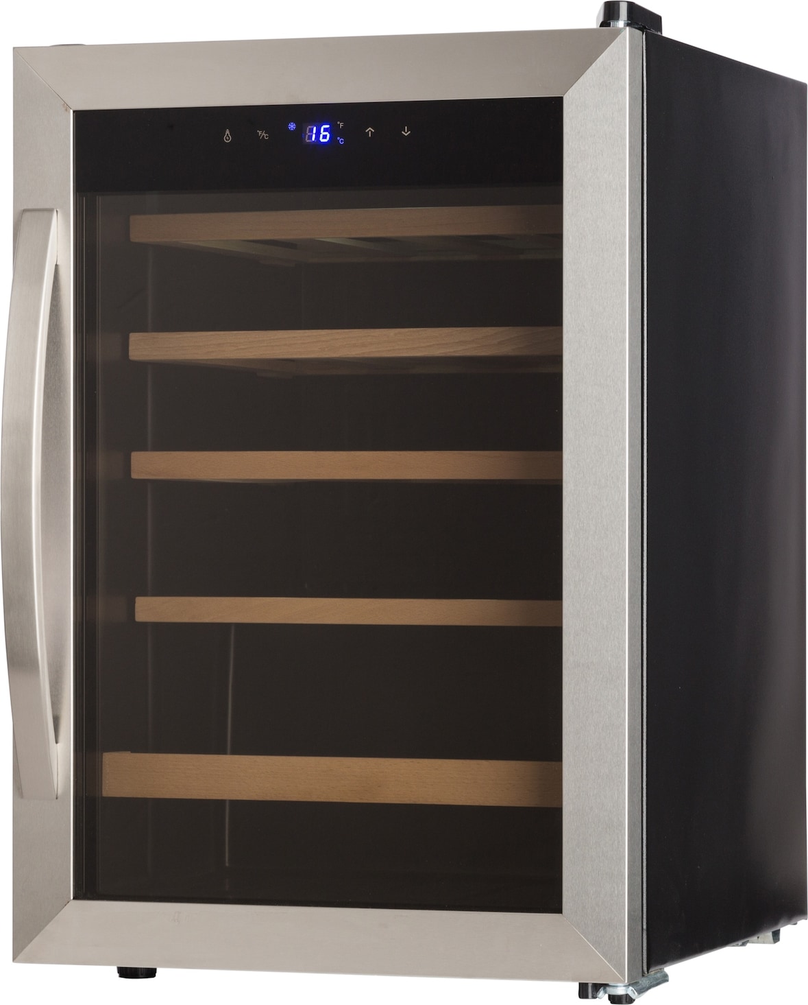 Klarstein Vinamour 19 Uno Weinkühlschrank 19Fl./65l 4-18°C 40dB Glas Edelstahl