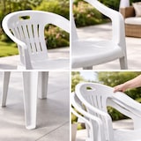 thumbnail of 2er Stapelstuhl Gartenstuhl stapelbar wetterfest Weiß Kunststoff