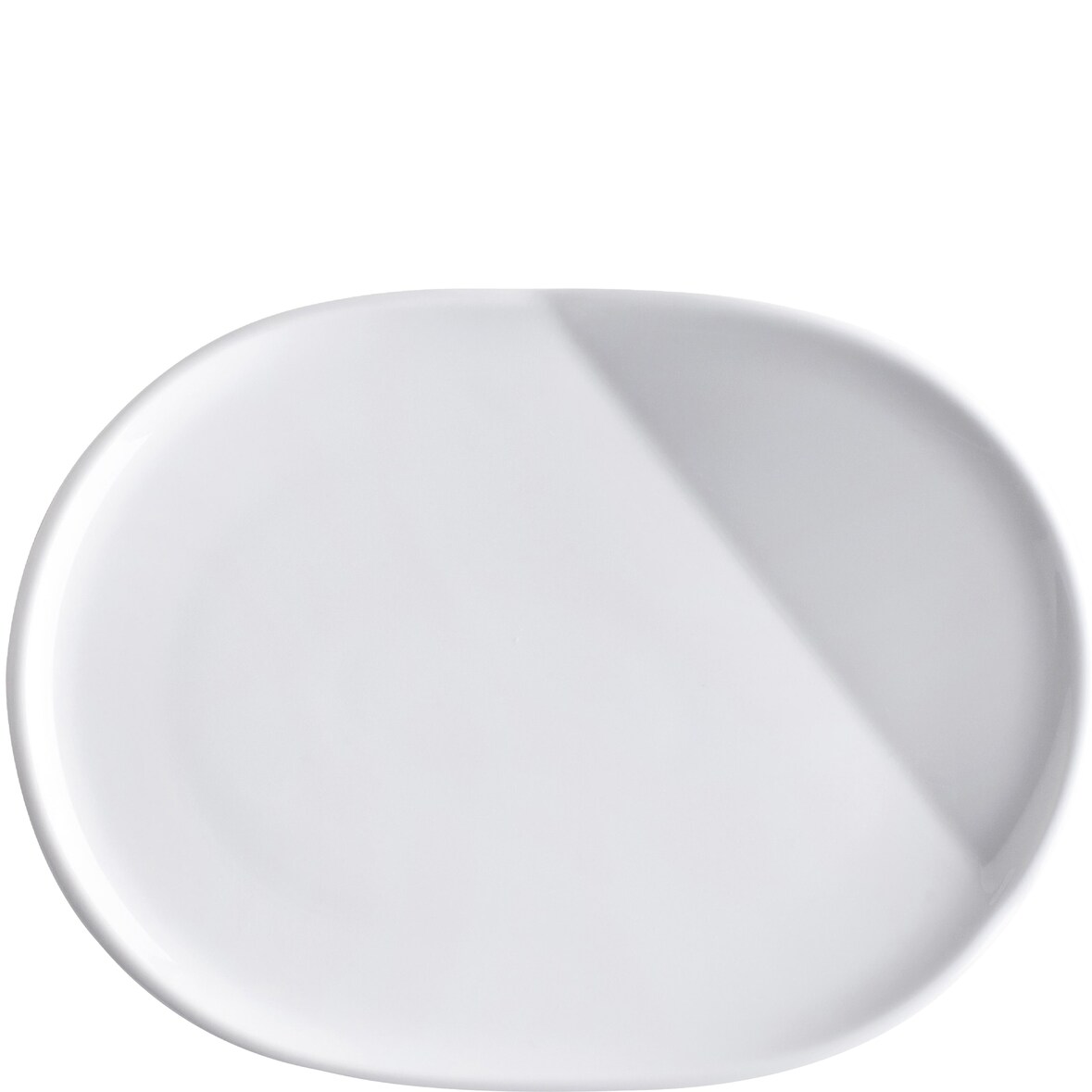 KAHLA 023371A90002C O-The better place Platte, oval 23,5 cm weiß | weiße Servierplatte aus Porzellan