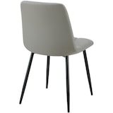 thumbnail of Set van 4 eetkamerstoelen Antibes kunstleer licht grijs