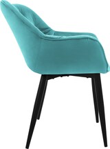 thumbnail of 4er Set Stühle Esszimmerstühle Küchenstuhl Wohnzimmerstühle Polsterstuhl Samt Blau