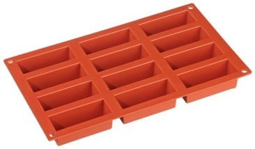 METRO PROFESSIONAL Stampo da forno per muffin 12 cavità, silicone, 30 x 17.5 x 3 cm, resistente alle temperature, impilabile, arancione