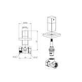 thumbnail of Absperrventil Unterputzventil Wandventil Eckventil Messing 1/2" schwarz matt