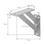 thumbnail of Regalhalterungen 2er Set 120x120 mm Silber aus Aluminium