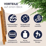 thumbnail of Deuba Gartentisch Beistelltisch Klappbar Holz Akazie 46x46cm