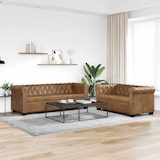 thumbnail of Ensemble de canapé Chesterfield à 2 et 3 places marron  Modèle Cobalt