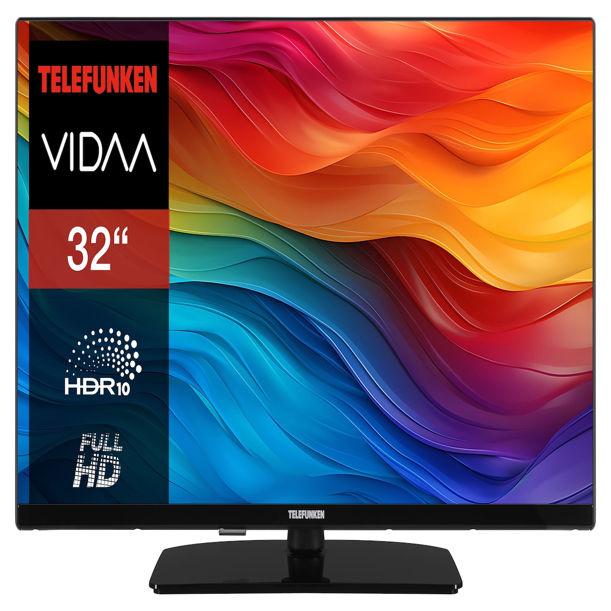 Telefunken Fernseher 32 Zoll Smart TV VIDAA XF32VP750M Full HD Fernseher HDR TV mit Triple-Tuner