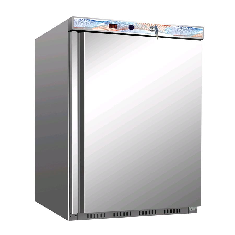 Armadio frigorifero CONGELATORE IN ACCIAIO INOX AISI 430 E ABS - STATICO - ECO - Mod. G-EF200SSM - CLASSE A - N. 1 PORTA -   LT 120 - Temp -18º/-22ºC