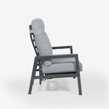 thumbnail of Sofá de jardim, almofada incluída, Alumínio, Preto, 82x105x125 cm