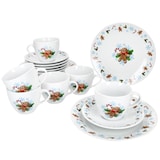 thumbnail of 18tlg Kaffeeservice Candyman Porzellan 6 Pers. Tassen Untertassen Teller eisblau