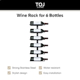 thumbnail of TOJ Living Wijnrek – 6 flessen – Wandmontage – RVS – Mat zwart – Flessenrek