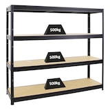 thumbnail of PROREGAL Étagère charge lourde DINO, HxLxP 180x180x60cm, 500kg par niveau, Noir, Étagère robuste de Garage, Atelier