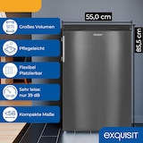 thumbnail of Exquisit Kühlschrank ohne Gefrierfach, 127 Liter, 39 dB, wechselbarer Türanschlag, 3 Glasablagen, KS16-V-H-040E inoxlook-az