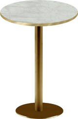 thumbnail of RestooTab - Stehtisch Rome goldmetallic Ø60cm Dekor Marmor pokhara Kanten messingfarben