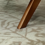 thumbnail of HOMCOM reposapiés de salón taburete bajo tapizado en pana otomana rectangular con asiento acolchado y patas de madera para sala de estar dormitorio