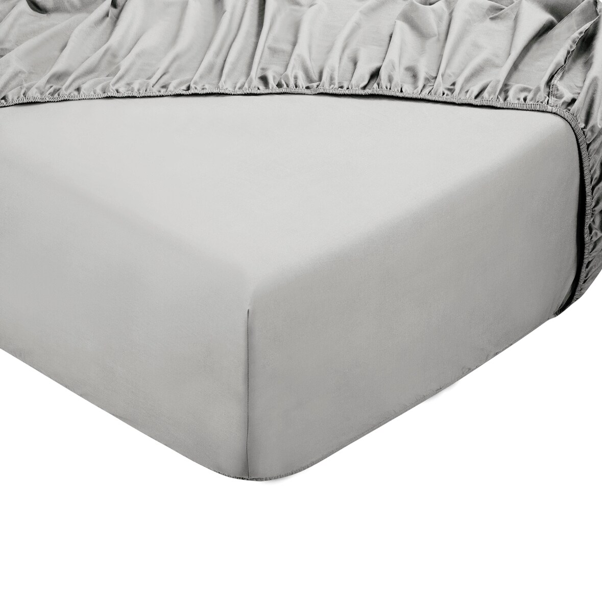 DoubleDry Hoeslaken 140 x 200 cm - 100% katoen - licht grijs