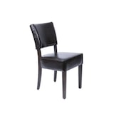 thumbnail of Bolero eetkamerstoelen met diepe zitting in donkerbruin imitatieleer, 2 stuks