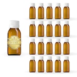 thumbnail of 20x Lege Amberkleurige Glazen Flessen van 60 ml met Kunststof Dop – Flessen voor Essentiële Oliën en Cosmetica