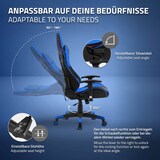 thumbnail of Gamingstuhl mit RGB Beleuchtung & Bluetoothboxen Schwarz/Blau aus Kunstleder