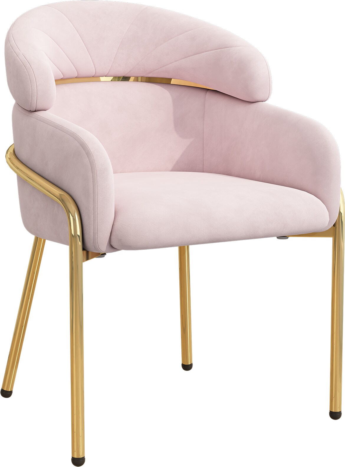 Esszimmerstuhl Samt Rosa 79x53x45 cm mit Metallbeinen ergonomischer Sitz komfortabel pflegeleicht modern für Essbereich Wohnbereich