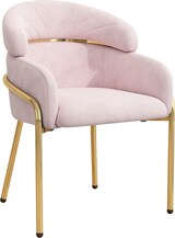 thumbnail of Esszimmerstuhl Samt Rosa 79x53x45 cm mit Metallbeinen ergonomischer Sitz komfortabel pflegeleicht modern für Essbereich Wohnbereich